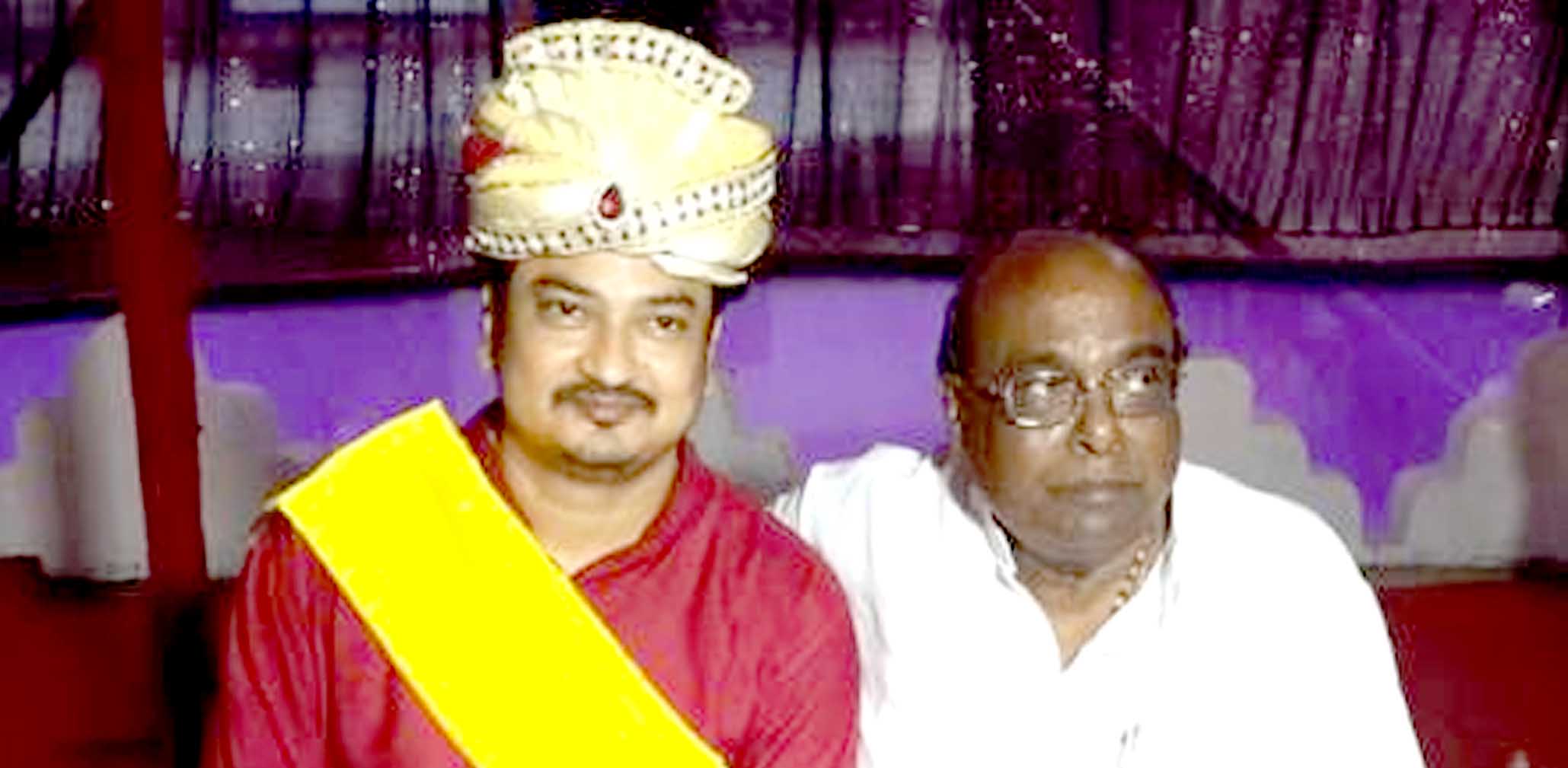 Damodar Rout with son Sambit Rout