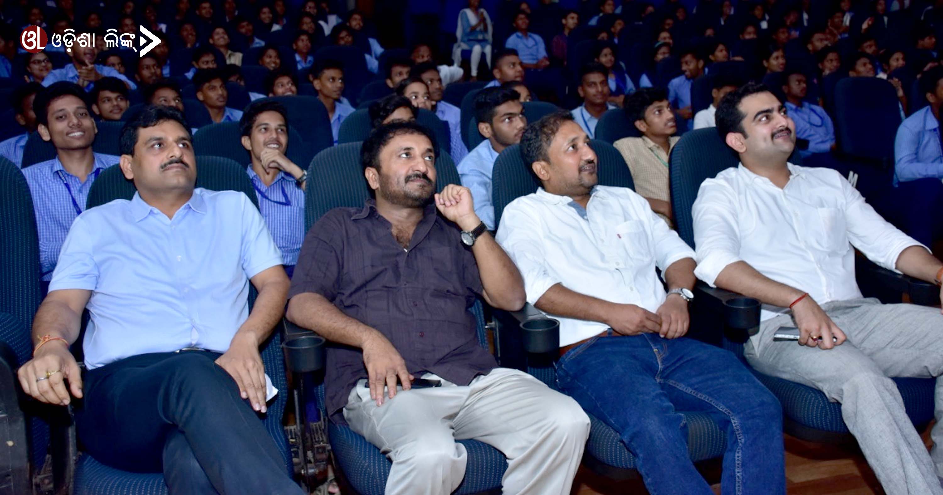 Anand Kumar watching super 30 with Odisha students at Keshari talkies Bhubaneswar
