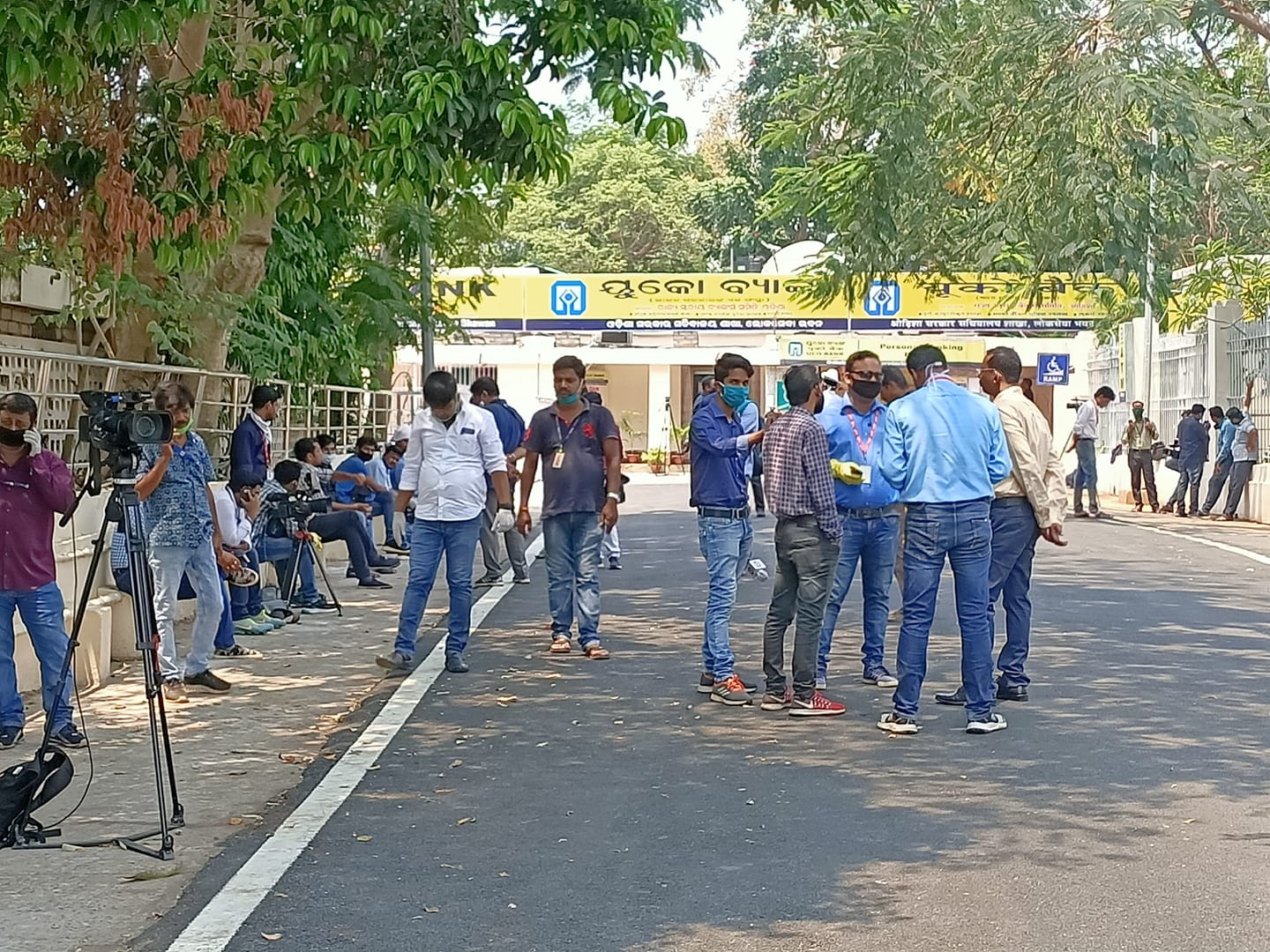 Odia Journalists at Loka Seba Bhawan during Corona outbreak