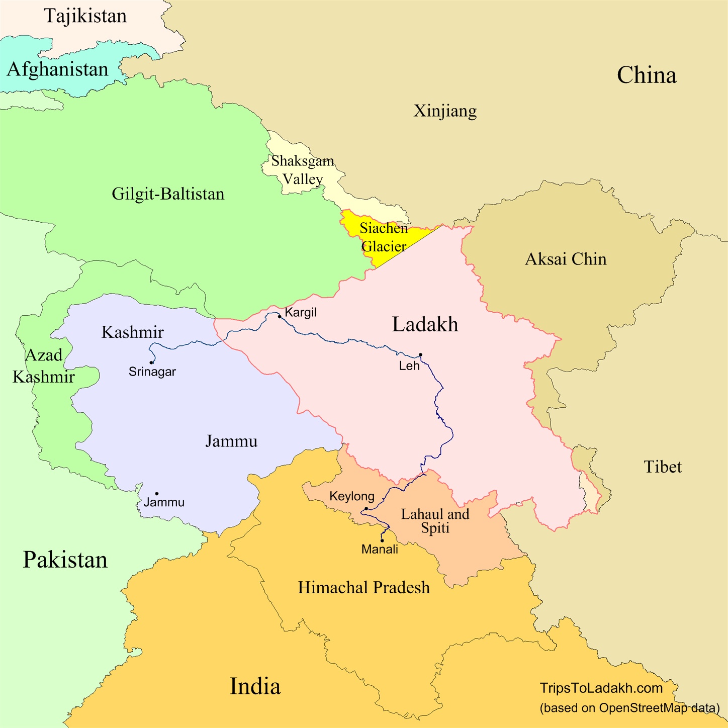 ladakh neighbours