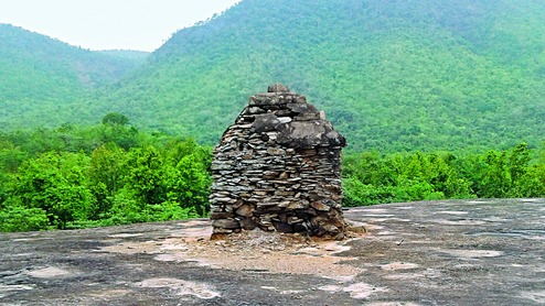 Prehistoric period Rock Temple at Saranda near Khandapada in Nayagarh district