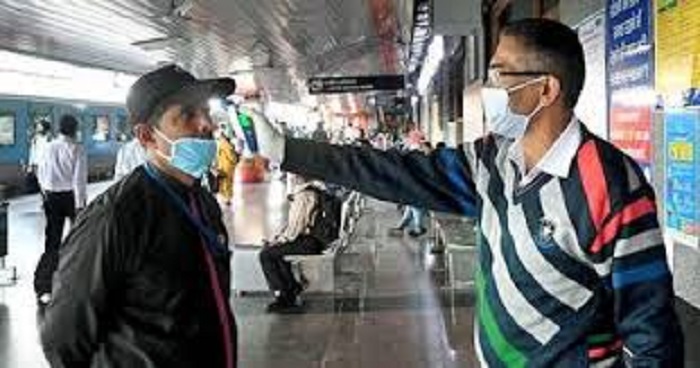 screening desk at railway station