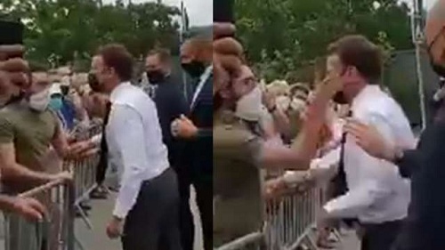 france president slapped