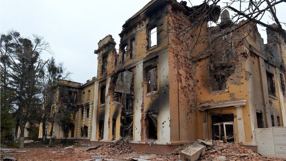 War hit Kharvik in Ukraine